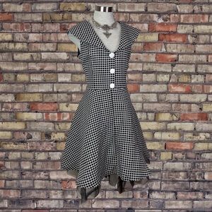 Voodoo Vixen 50s Vintage Retro Lucky Clover Flare Dress L